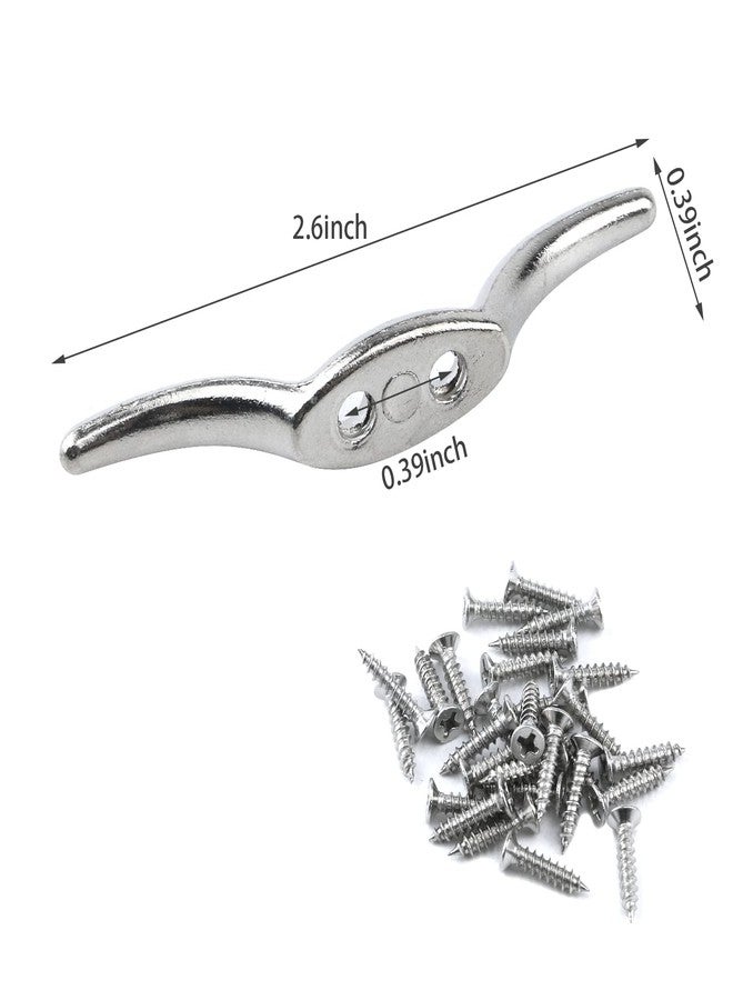 Meprotal 10pcs Blinds Cord Cleats, Metal Blind Cord Safety Rope Cleat Holder with Screws for Window Blinds Roman Shade Curtains Sun Shades Ropes - Image 4